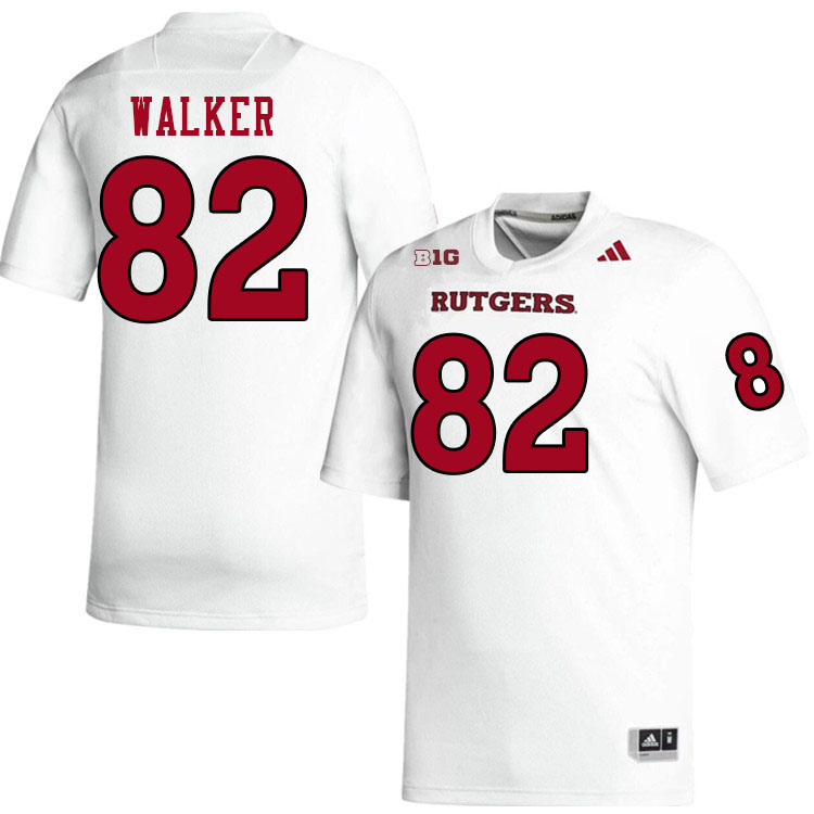 Men #82 Jordan Walker Rutgers Scarlet Knights 2024 College Football Jerseys Stitched-White